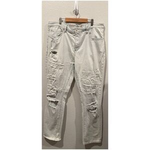 PILCRO AND THE LETTERPRESS The Slim Distressed Boyfriend Jeans